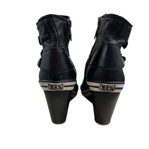 ASH Black Multi-Buckle Wedge Sneakers - Picture 5 of 7